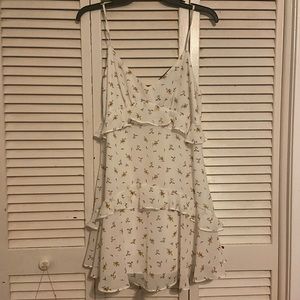 brand new forever 21 white ruffle floral sundress